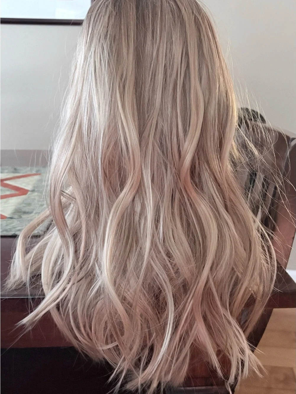 Long Wavy-Natural Blonde-HD Lace-Pre-Plucked-Water Wave-Heat Resistant Wig